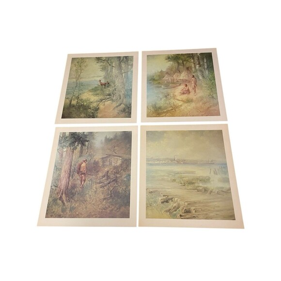 Victor Casenelli Art Prints Historical Muskegon , MI Lumbering 1960 Set Of 12 - Picture 4 of 8